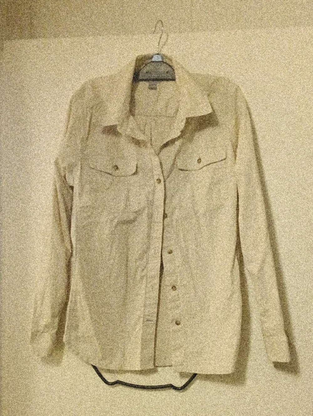 Carhartt Lt Gray Button Up LS Shirt Large